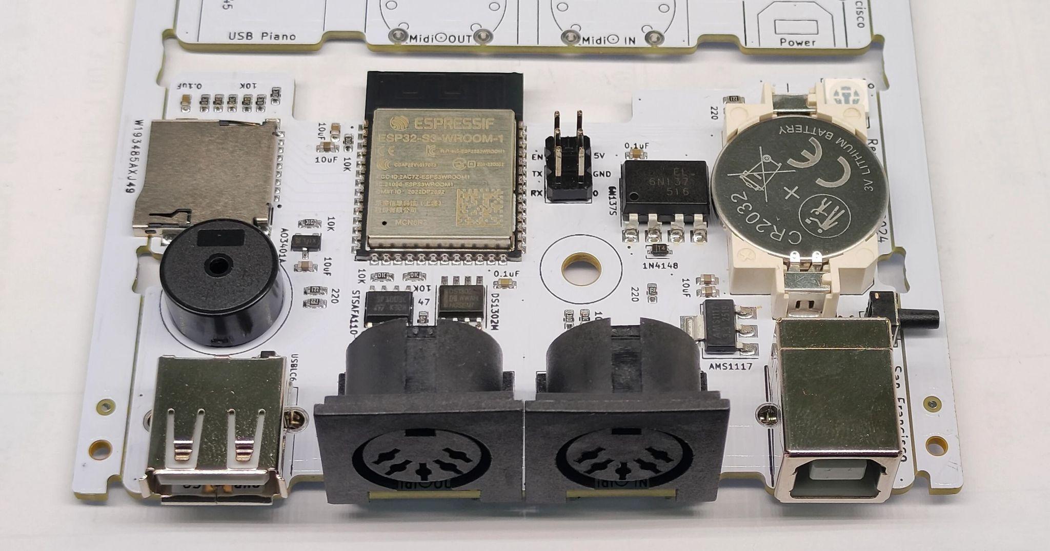 The Jamcorder printed circuit board